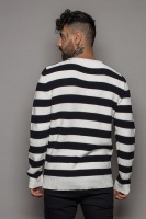 Kristofer Knit Stripe Black/White